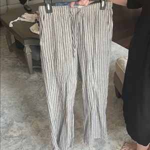 striped flowy pants